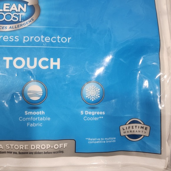 Allerease Cool Touch Full Fitted Mattress Protector Waterproof Allergy Defense - Picture 7 of 9